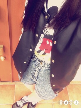「ミッキーT」｜「アイテム（ブルゾン）」を使った、Ruu☆さん（レディース・162cm）の秋コーディネート