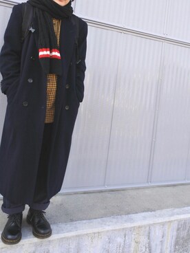 「COMME CA DU MODE（コムサデモード）のアイテム（チェスターコート）」を使った、りさん（レディース・164cm）の秋コーディネート