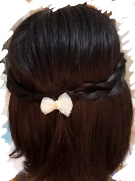 「Honeys（ハニーズ）のアイテム（ヘアアクセサリー）」を使った、NANA♪*ﾟさん（レディース・160cm）の春コーディネート
