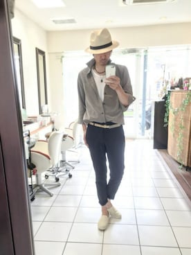 「Journal Standard TRISECT（トライセクト）のアイテム（その他シューズ）」を使った、KO-JIさん（メンズ・176cm）の夏コーディネート