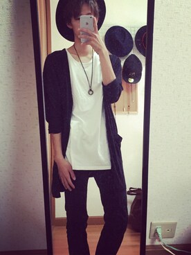 「HVC（エイチブイシー）のアイテム（パンツ）」を使った、モトキさん（メンズ・171cm）の秋コーディネート