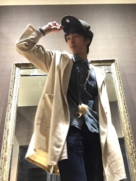 「HVC（エイチブイシー）のアイテム（その他トップス）」を使った、モトキさん（メンズ・171cm）の冬コーディネート