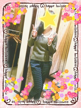 「axes femme（アクシーズファム）のアイテム（カーゴパンツ）」を使った、15ぽっきーさん（レディース・173cm）の冬コーディネート