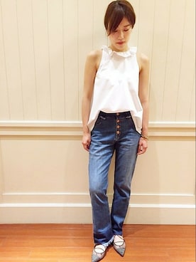 「EDIT. FOR LULU（エディットフォールル）のアイテム」を使った、SUMIREさん（レディース・157cm）の春コーディネート