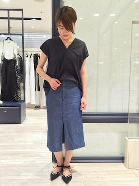 「EDIT. FOR LULU（エディットフォールル）のアイテム」を使った、SUMIREさん（レディース・157cm）の夏コーディネート