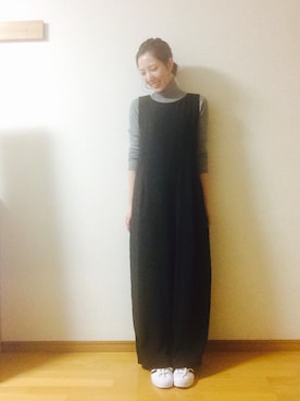 「VIS（ビス）のアイテム（つなぎ/オールインワン）」を使った、ryoさん（レディース・165cm）の秋コーディネート