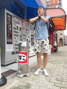 アキナ秋山さん（メンズ・170cm）の夏コーディネート