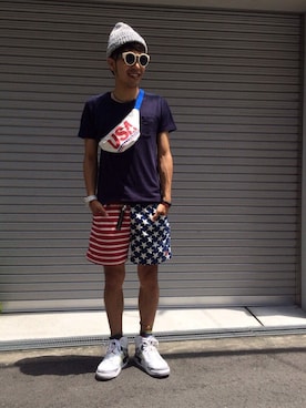 アキナ秋山さん（メンズ・170cm）の夏コーディネート