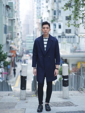 「initial（イニシャル）のアイテム（シューズ）」を使った、CK_CHUさん（メンズ・183cm）の春コーディネート