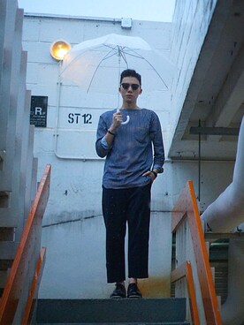 「Marc by Marc Jacobs（マークバイマークジェイコブス）のアイテム（アクセサリー）」を使った、CK_CHUさん（メンズ・183cm）の夏コーディネート