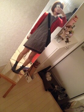 「niko and...（ニコアンド）のアイテム（ワンピース、グレー系）」を使った、みなみさん（レディース・169cm）の秋コーディネート