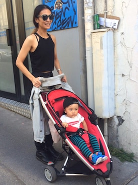 「アイテム（ベビーシューズ/ベビーソックス）」を使った、BABYLEEさん（キッズ・90cm）の秋コーディネート