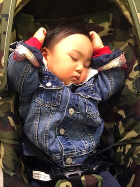 「1歳児」｜「アイテム（ジャケット/アウター）」を使った、BABYLEEさん（キッズ・90cm）の秋コーディネート