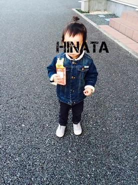 「abcd（ナシ）のアイテム（ダウンジャケット/コート）」を使った、hinananazenさん（キッズ・80cm）の冬コーディネート