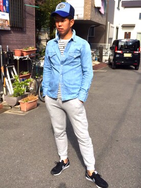 我妻 侑さん（メンズ・178cm）の春コーディネート