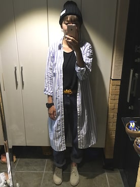 「クラークス」｜「アイテム（アナログ腕時計）」を使った、YURIさん（レディース・163cm）の秋コーディネート