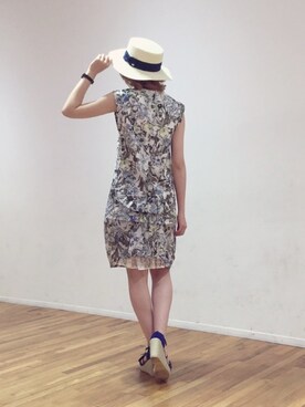 「Paradise Picnic（パラダイスピクニック）のアイテム（帽子）」を使った、m✡aitaroさん（レディース・162cm）の夏コーディネート