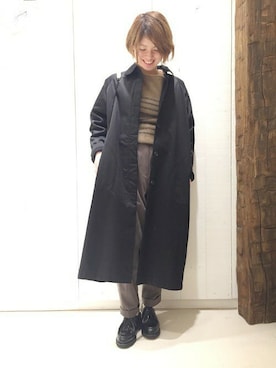 「JOURNAL STANDARD LUXE（ジャーナルスタンダード　ラックス）のアイテム（その他アウター）」を使った、luxe堀江店スタッフ*さん（レディース・157cm）の冬コーディネート