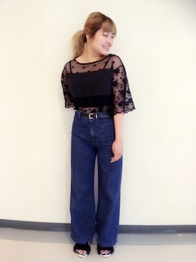 「Cry.」｜「アイテム（パンツ）」を使った、kana etoさん（レディース・159cm）の夏コーディネート
