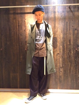 「HARE（ハレ）のアイテム（その他アウター、グリーン系）」を使った、SHUN_Kさん（メンズ・180cm）の秋コーディネート