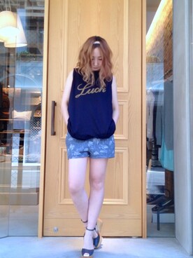 「BASQUINE（バスキーヌ）のアイテム」を使った、martagonさん（レディース・157cm）の夏コーディネート