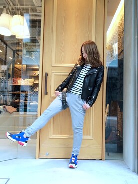 「BASQUINE（バスキーヌ）のアイテム（ジャケット/アウター）」を使った、martagonさん（レディース・157cm）の秋コーディネート