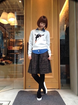 「BASQUINE（バスキーヌ）のアイテム」を使った、martagonさん（レディース・163cm）の秋コーディネート