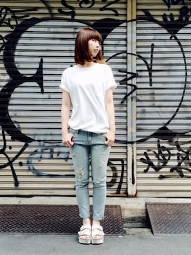 「Articles of Society（アーティクルズオブソサエティ）のアイテム」を使った、martagonさん（レディース・163cm）の夏コーディネート