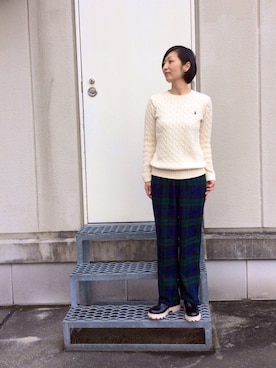 「アイテム（ドレスシューズ）」を使った、AC.Mさん（レディース・159cm）の冬コーディネート