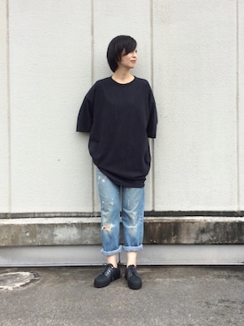 「スウェットワンピース」｜「アイテム（その他シューズ）」を使った、AC.Mさん（レディース・159cm）の秋コーディネート