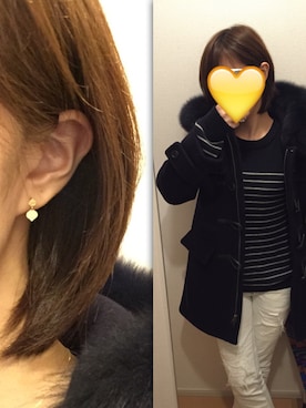 「STUDIOUS（ステュディオス）のアイテム（ダッフルコート）」を使った、Hanaさん（レディース・160cm）の冬コーディネート