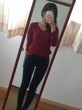「カシミヤタッチ」｜さっちさん（レディース・153cm）の秋コーディネート