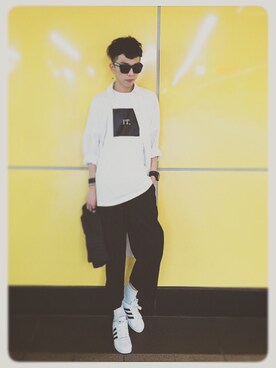 「Marc by Marc Jacobs（マークバイマークジェイコブス）のアイテム（アクセサリー）」を使った、Brandsonさん（メンズ・177cm）の夏コーディネート