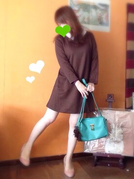 「Reange coco.（リアンジュ　ココ）のアイテム」を使った、もとむらますみさん（レディース・155cm）の冬コーディネート