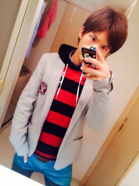 「TOMMY（トミー）のアイテム（PC・スマホグッズ/家電）」を使った、Ryoutaさん（メンズ・176cm）の冬コーディネート