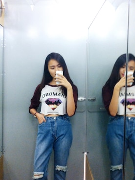 「MONKI」｜Yingさん（レディース・161cm）の夏コーディネート