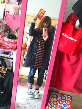 「RAY CASSIN（レイカズン）のアイテム（ステンカラーコート）」を使った、yuhinaさん（レディース・158cm）の秋コーディネート