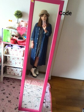 「春ワンピ」｜「アイテム（デニムジャケット）」を使った、yuhinaさん（レディース・158cm）の春コーディネート