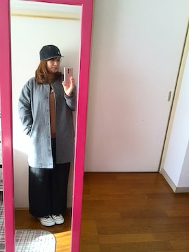 「niko and...（ニコアンド）のアイテム（スタジャン）」を使った、yuhinaさん（レディース・158cm）の冬コーディネート