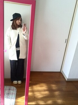 「NICE CLAUP（ナイスクラップ）のアイテム（ブーティ）」を使った、yuhinaさん（レディース・158cm）の冬コーディネート