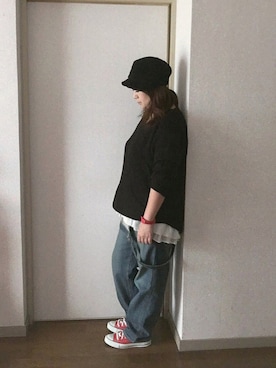 「RAY CASSIN（レイカズン）のアイテム（MA-1）」を使った、yuhinaさん（レディース・158cm）の秋コーディネート