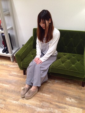 「マキシ」｜「アイテム（パンプス）」を使った、なんばマルイ店さん（レディース・157cm）の春コーディネート