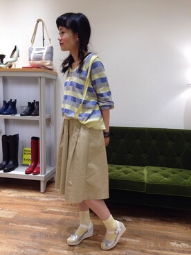 「厚底」｜なんばマルイ店さん（レディース・158cm）の春コーディネート