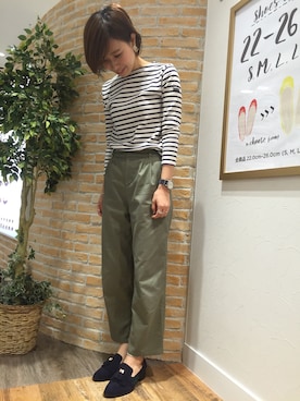 「タッセルシューズ」｜なんばマルイ店さん（レディース・164cm）の秋コーディネート