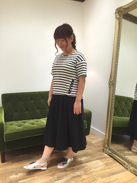 「メタリック」｜なんばマルイ店さん（レディース・156cm）の夏コーディネート