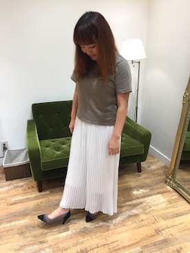 「カラーパンプス」｜なんばマルイ店さん（レディース・152cm）の夏コーディネート