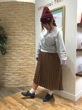 「オジ靴」｜なんばマルイ店さん（レディース・152cm）の秋コーディネート