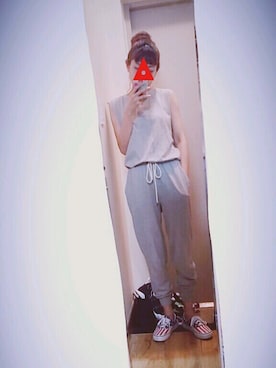 「VANS AUTHENTIC」｜「アイテム（オールインワン・サロペット）」を使った、ㅎㅅㅎさん（レディース・163cm）の夏コーディネート
