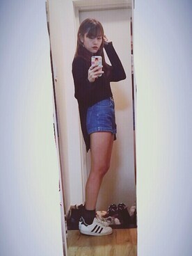「superstar 80s Vintage Deluxe」｜ㅎㅅㅎさん（レディース・163cm）の秋コーディネート