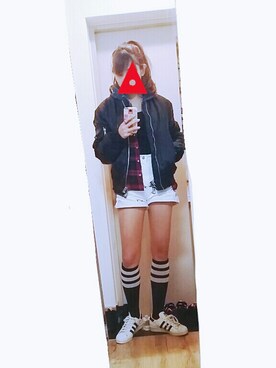 「superstar 80s Vintage Deluxe」｜ㅎㅅㅎさん（レディース・163cm）の秋コーディネート